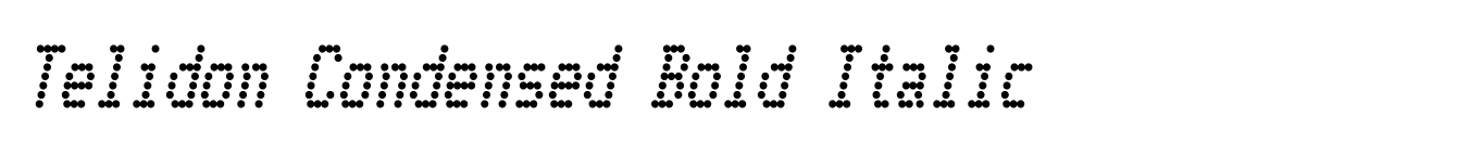 Telidon Condensed Bold Italic image